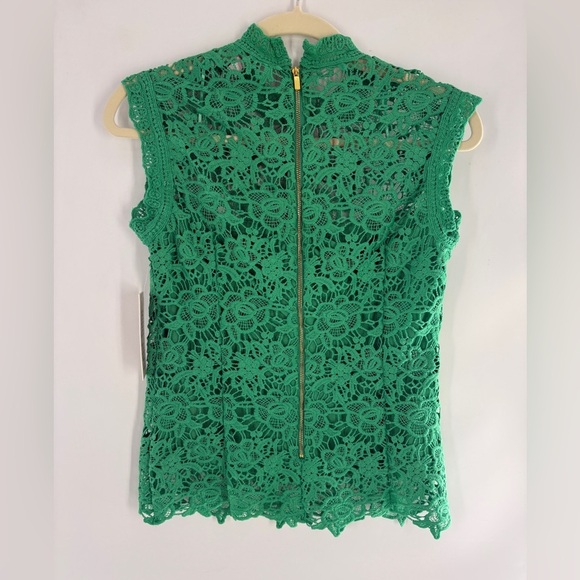 Nanette Lepore Womens Large Top Lace Sugar Plum Spring Fling Sleeveless Hi-neck - Picture 3 of 6